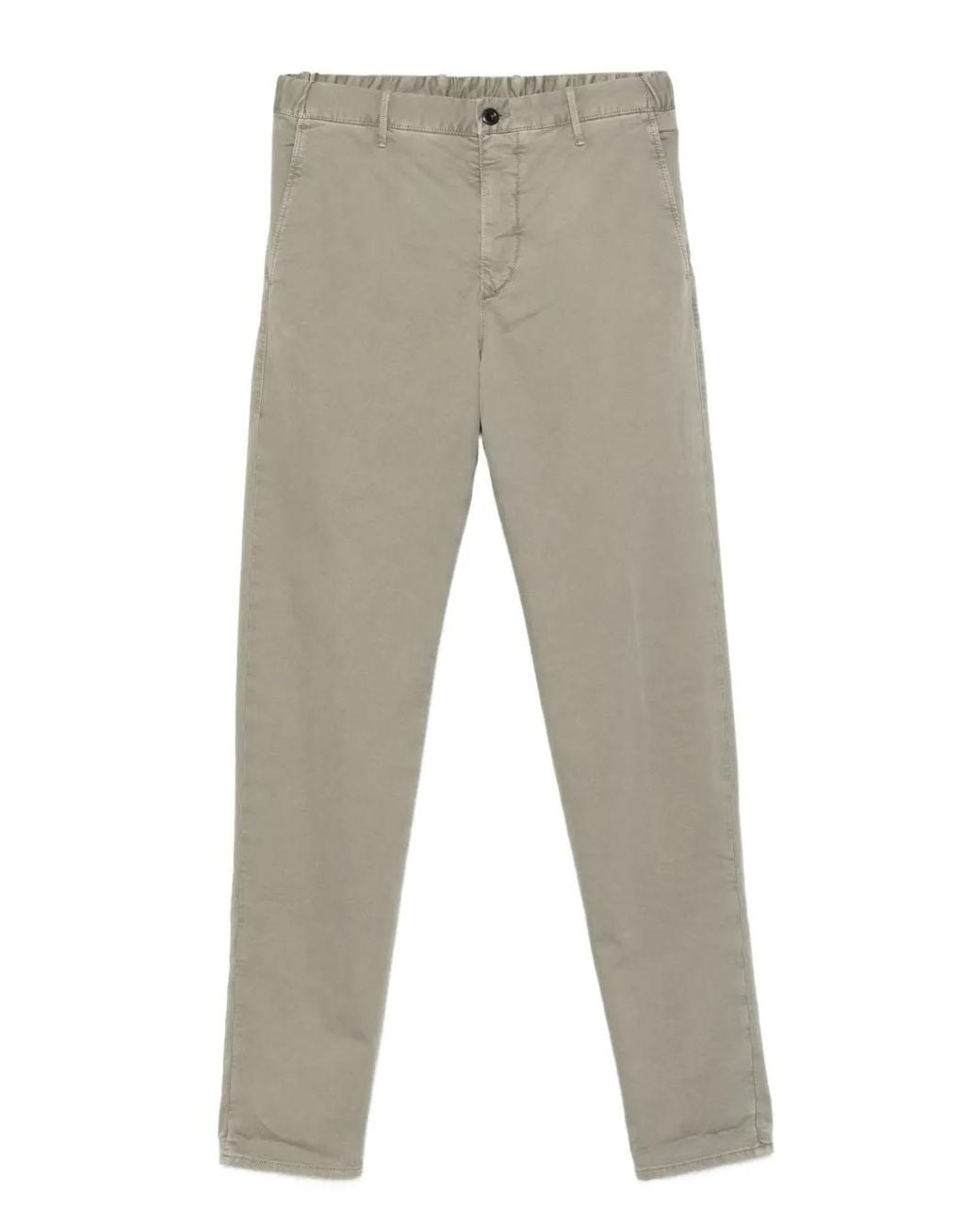 Incotex Gray Elastic-Waistband Trousers for men