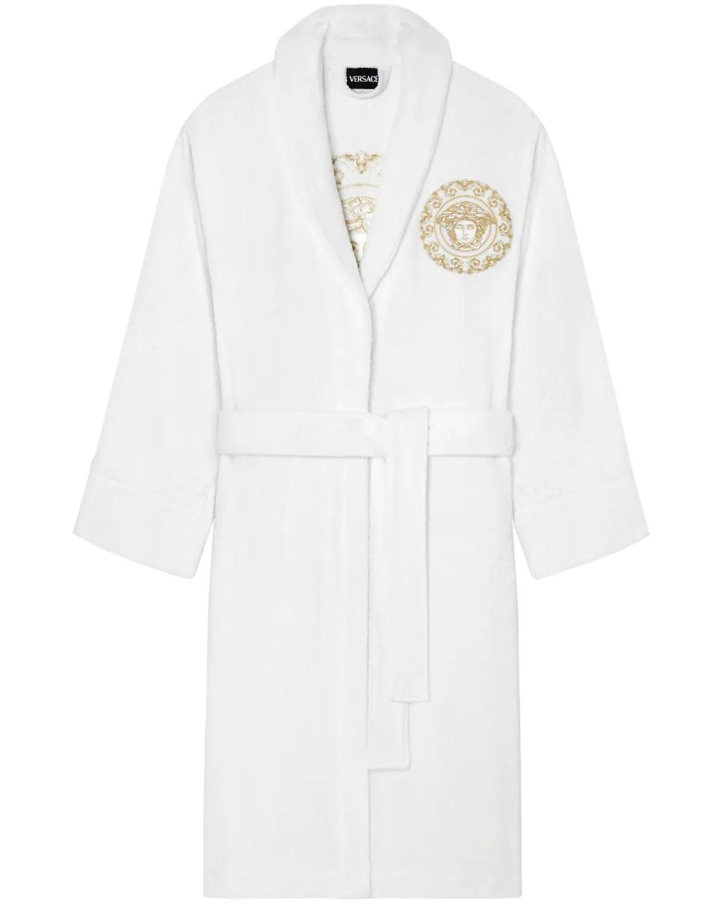 Versace White Medusa Gala Bathrobe