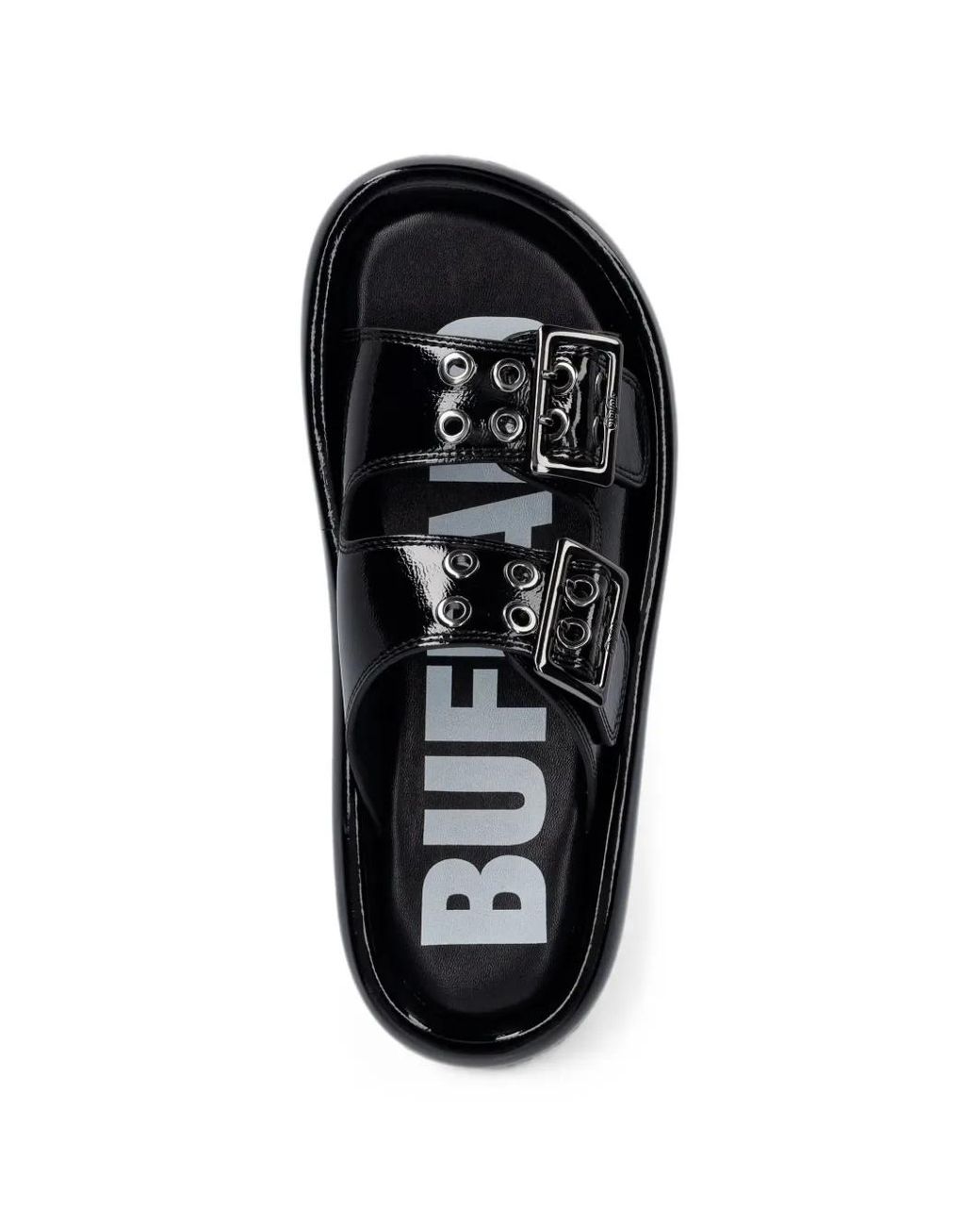 Buffalo Black Evelyn Ari Riv Buckle-Fastening Sandals