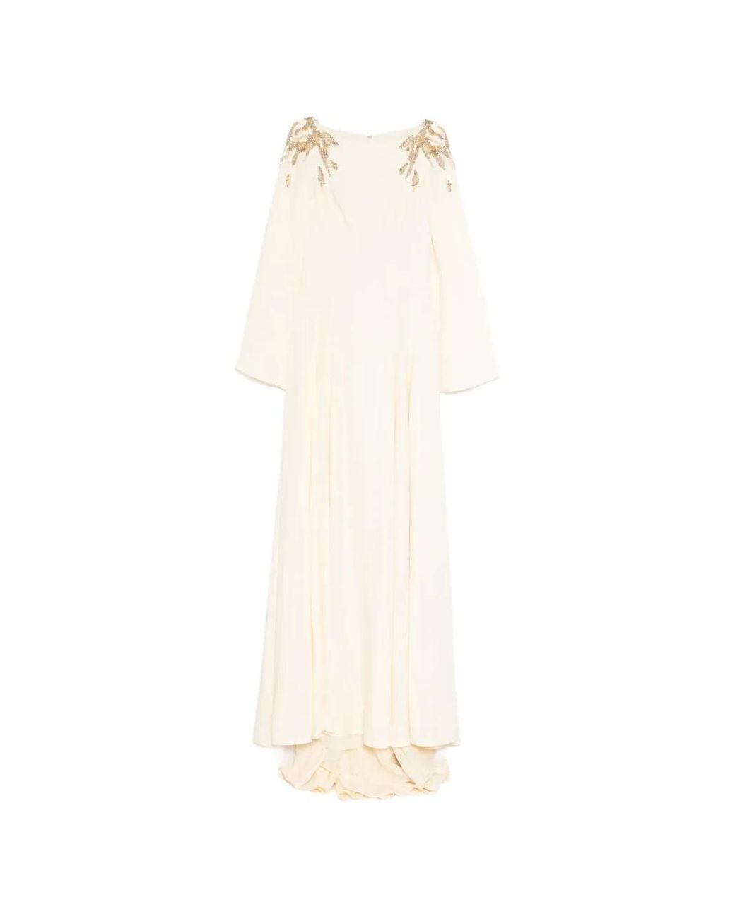 Saiid Kobeisy White Embellished Crepe Kaftan