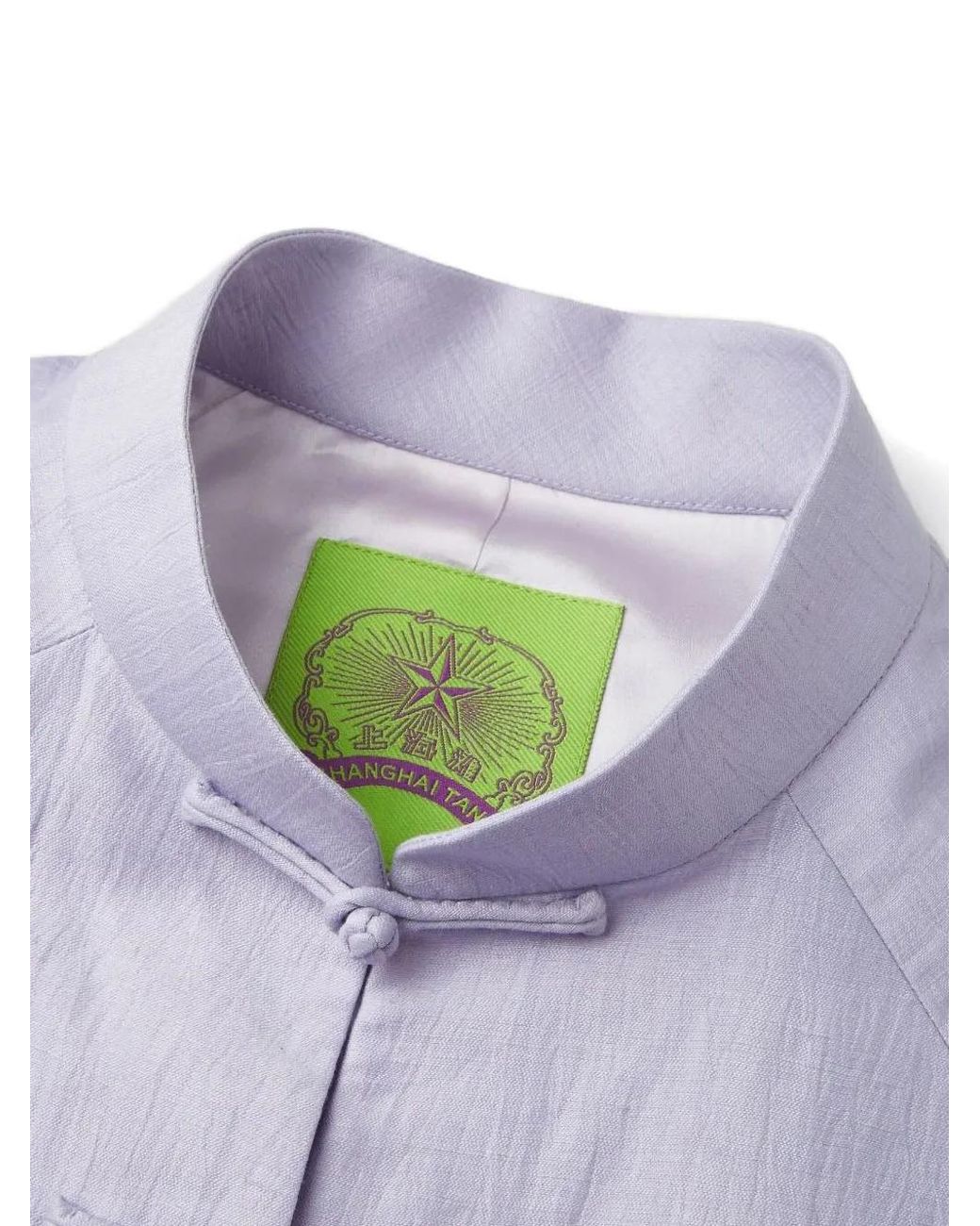 Shanghai Tang Purple Mandarin-Collar Jacket