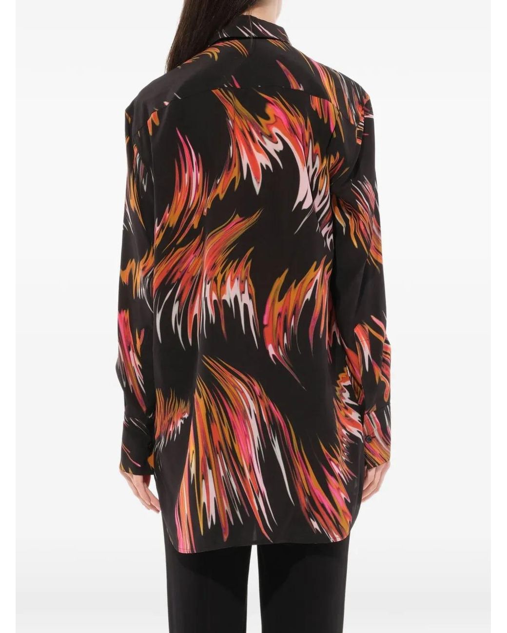 Givenchy Red Graphic-Print Button-Down Shirt