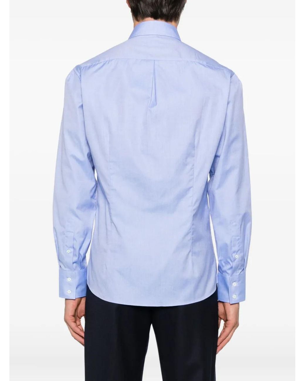 Brunello Cucinelli Button-Down Overhemd in het Blue voor heren