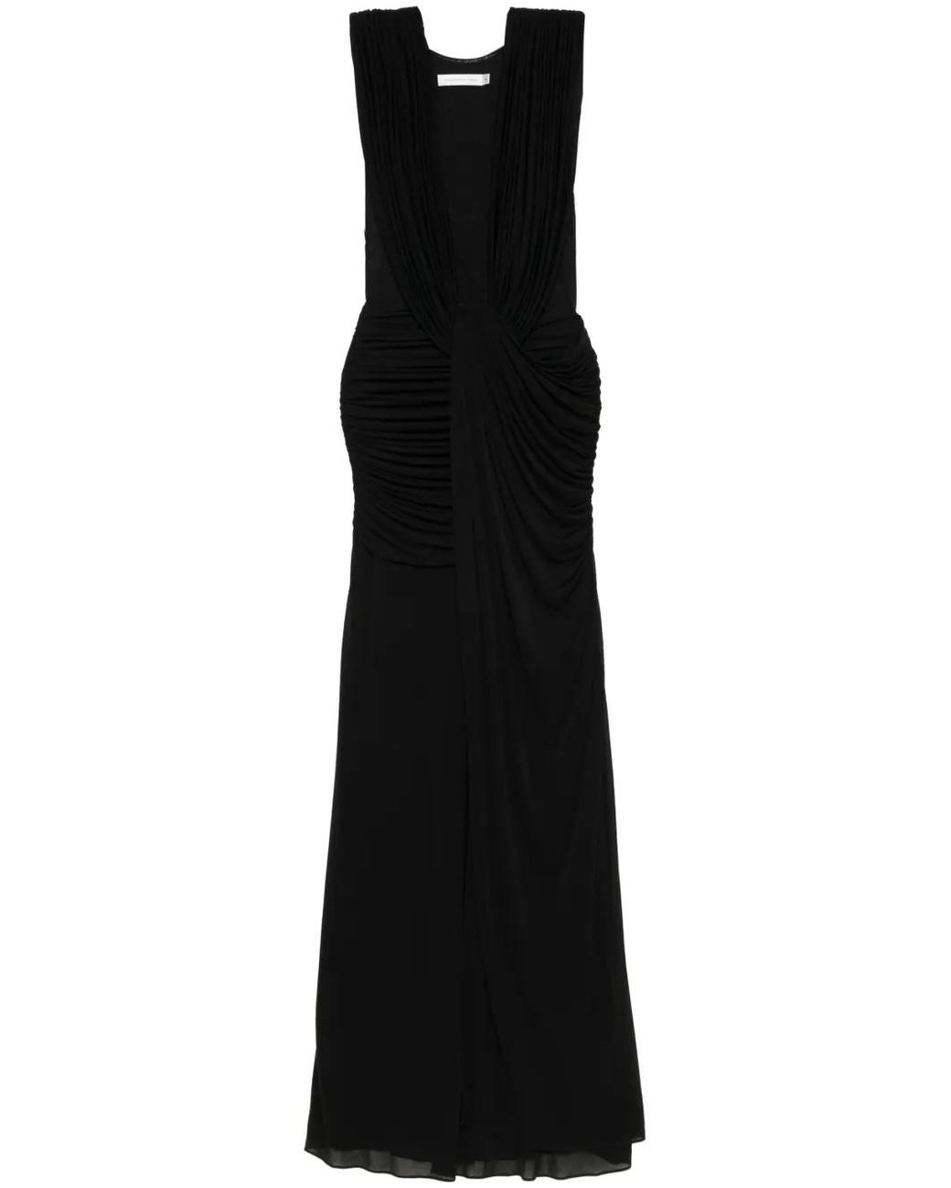 Christopher Esber Black Draped Maxi Dress
