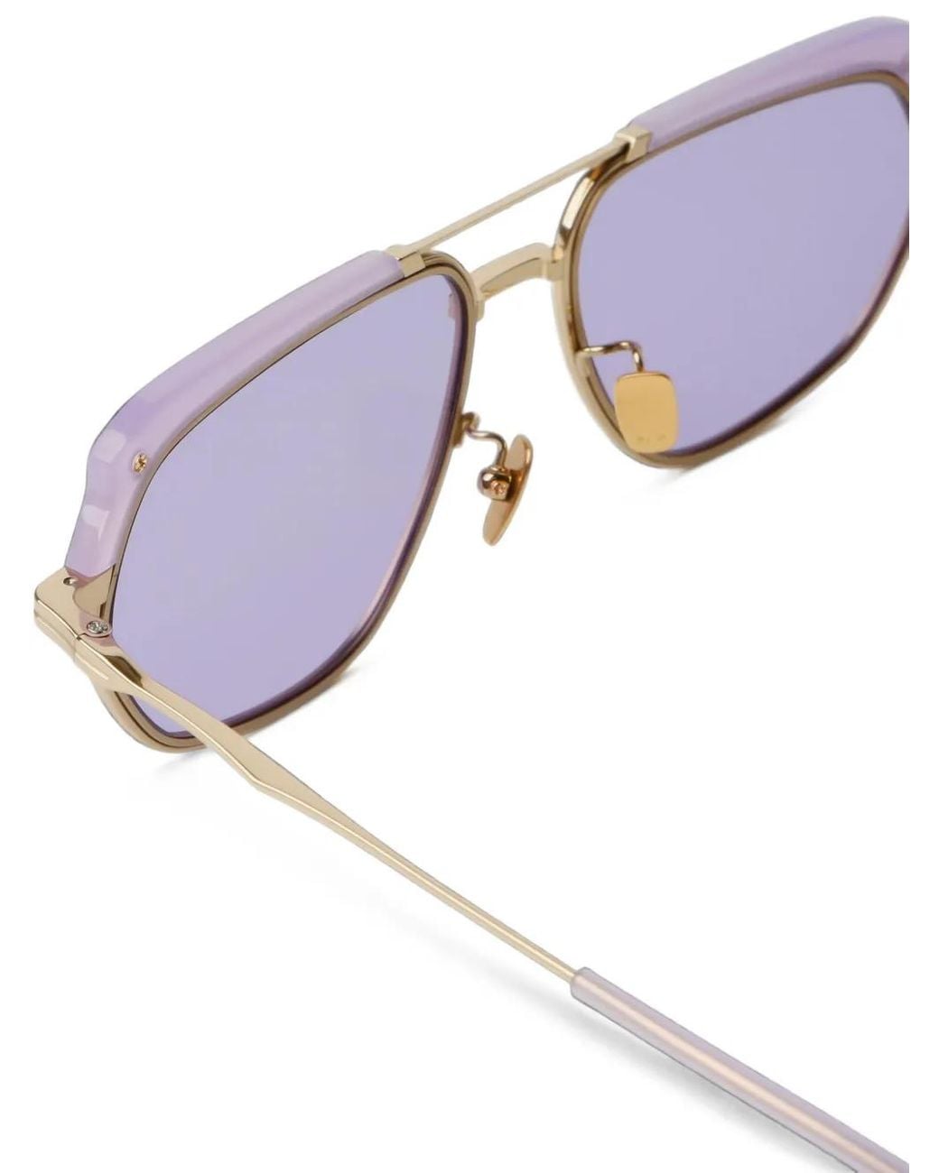 Projekt Produkt White Pilot-Frame Sunglasses