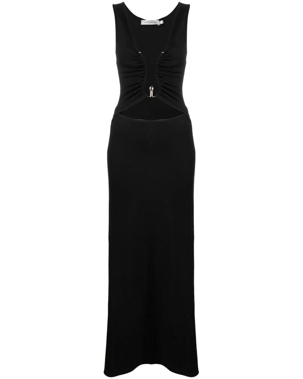 Christopher Esber Black Polar Orbit Cutout Dress