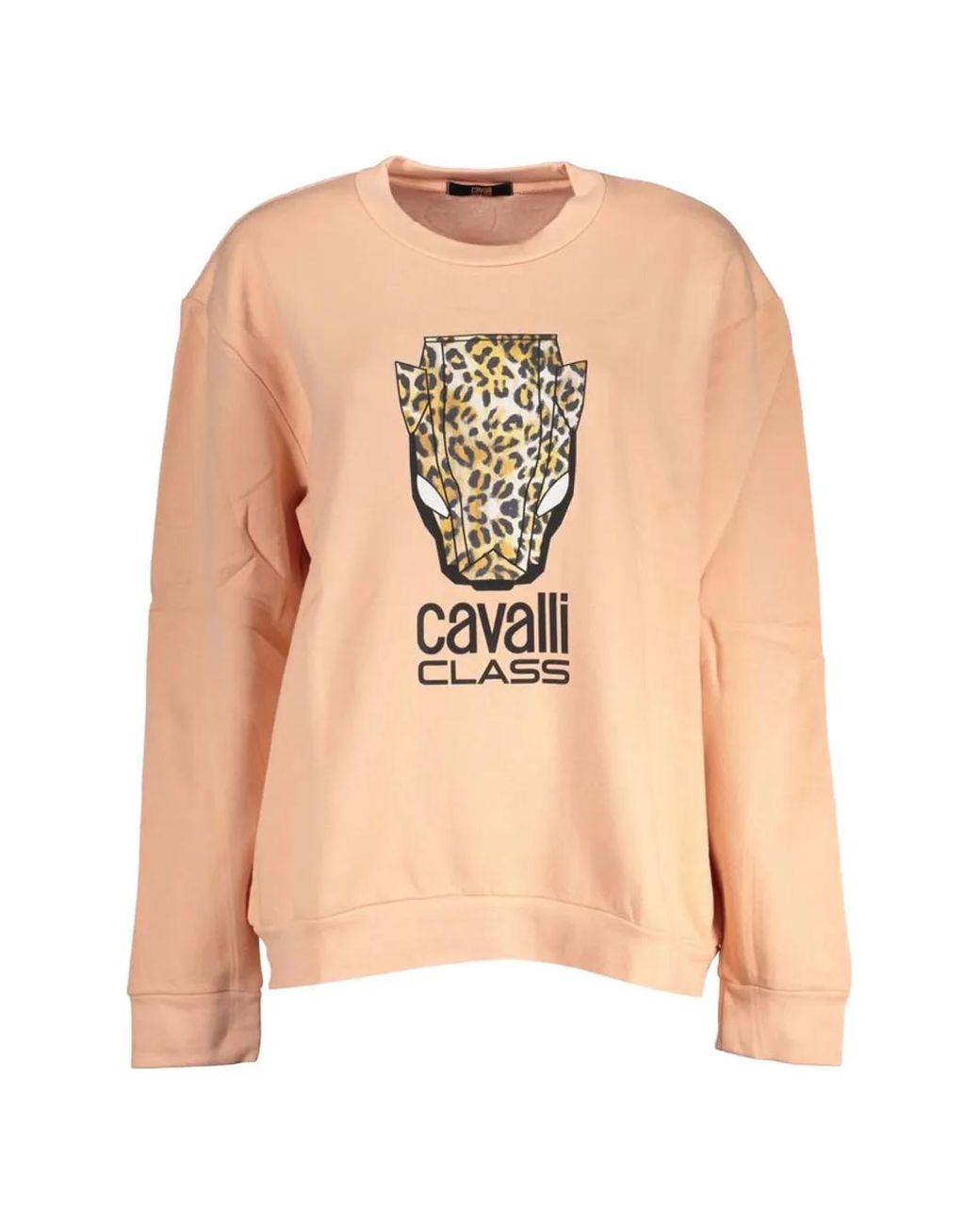 Roberto Cavalli Pink Leopard-Print Sweater