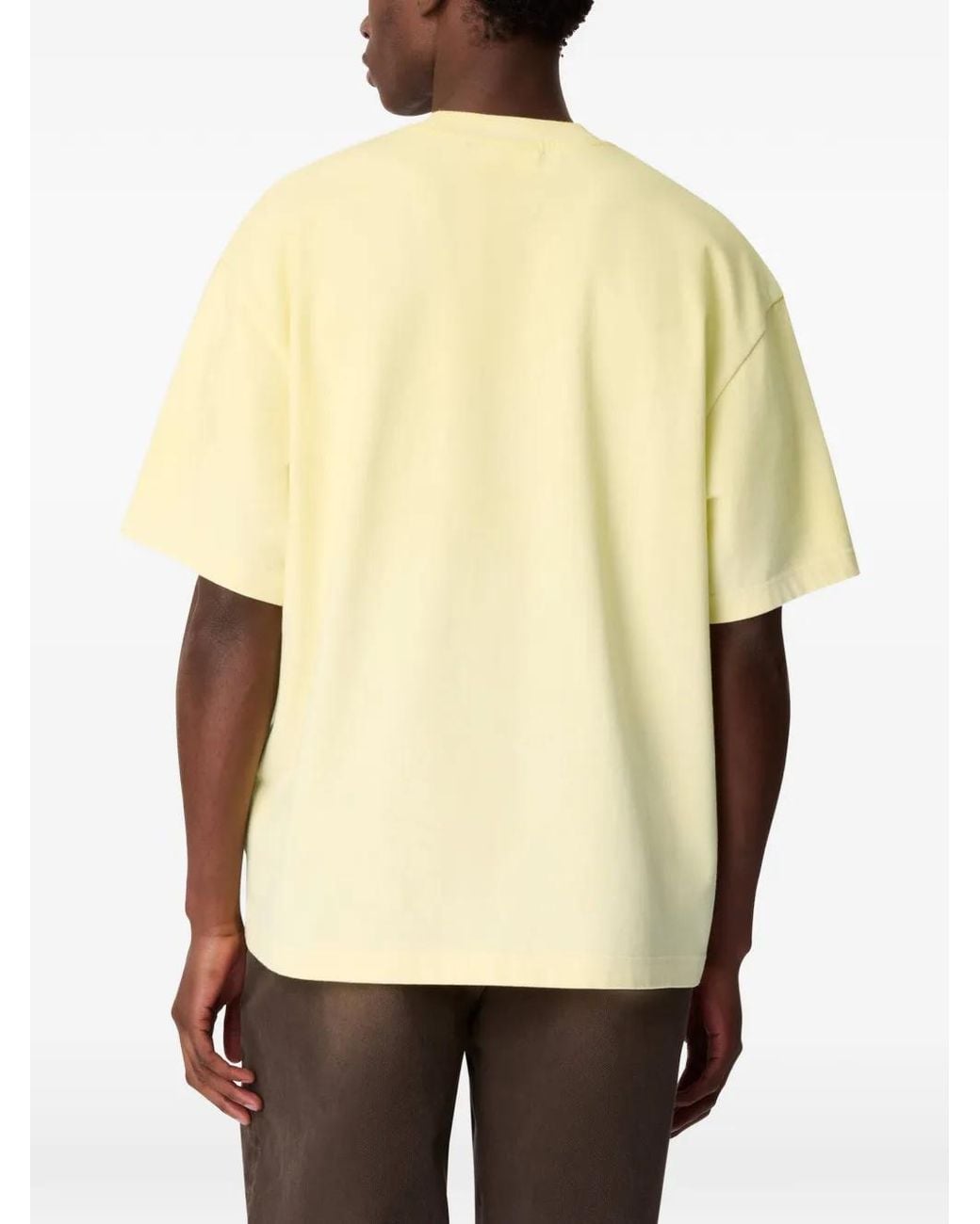 Axel Arigato Yellow Gradient Logo-Embroidered T-Shirt for men
