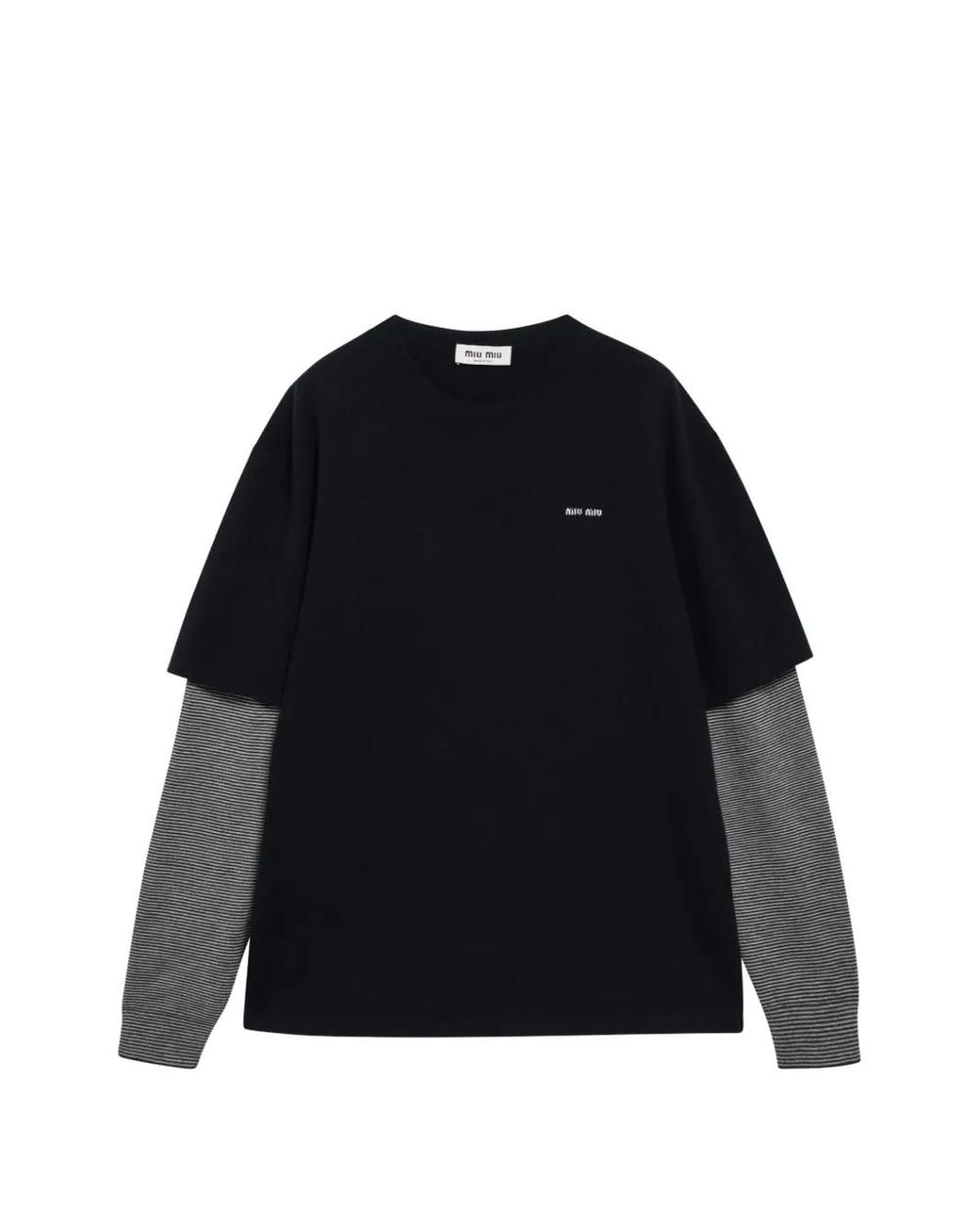 Miu Miu Black Wool And Cashmere Sweater