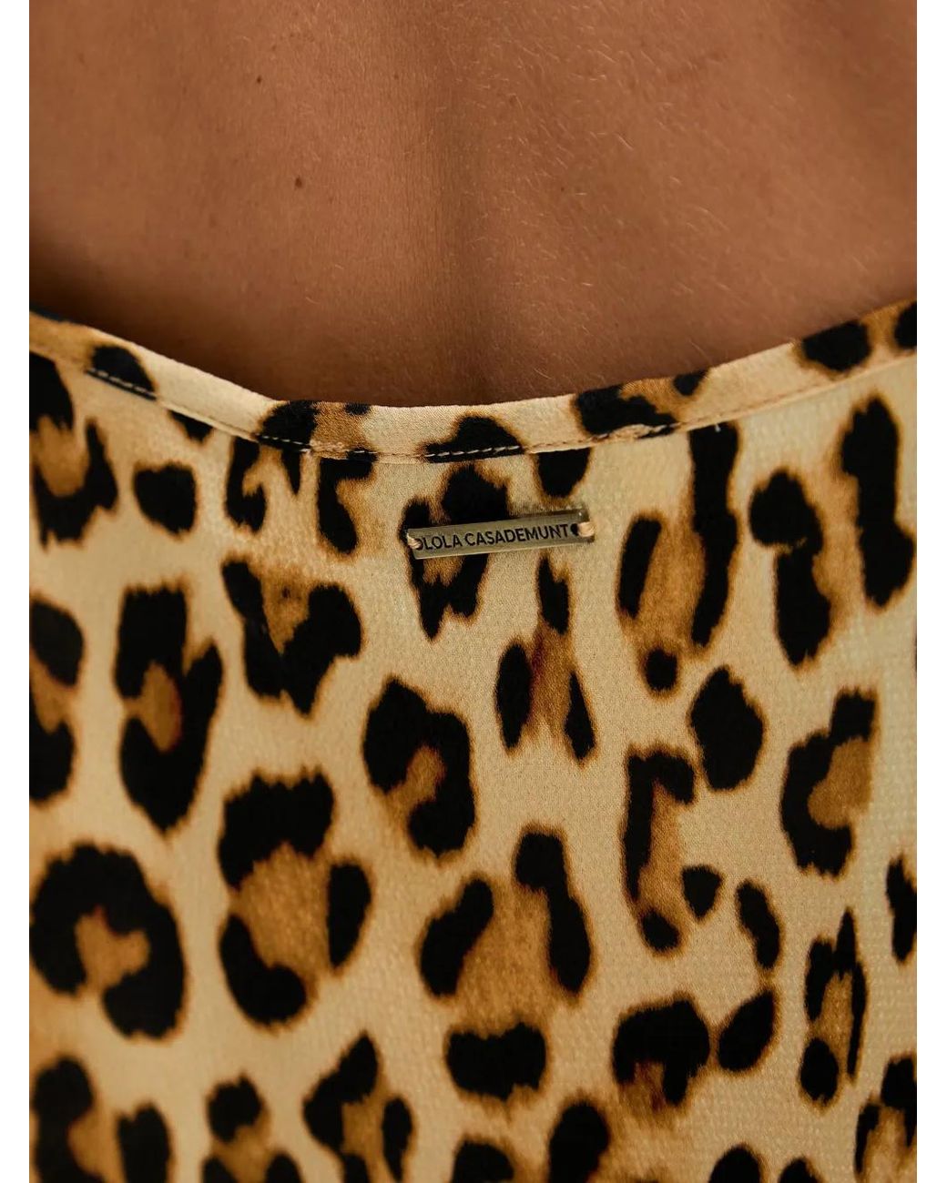 Lola Casademunt Natural Leopard-Print Top