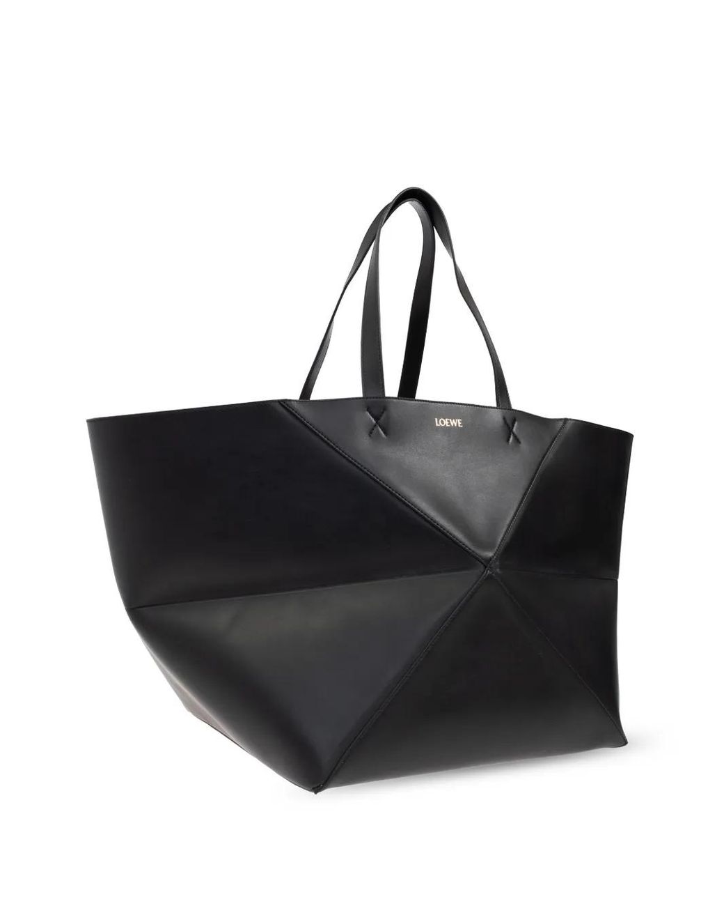 Borsa Tote Xxl Puzzle Fold di Loewe in Black da Uomo