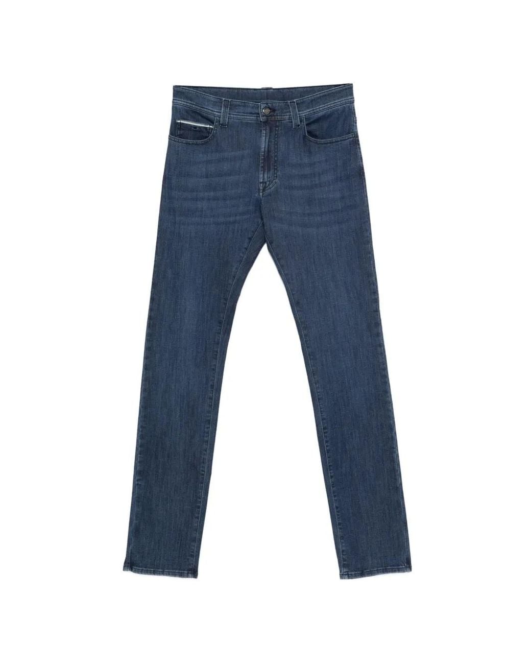 Vaqueros Con Cinco Bolsillos Canali de hombre de color Blue