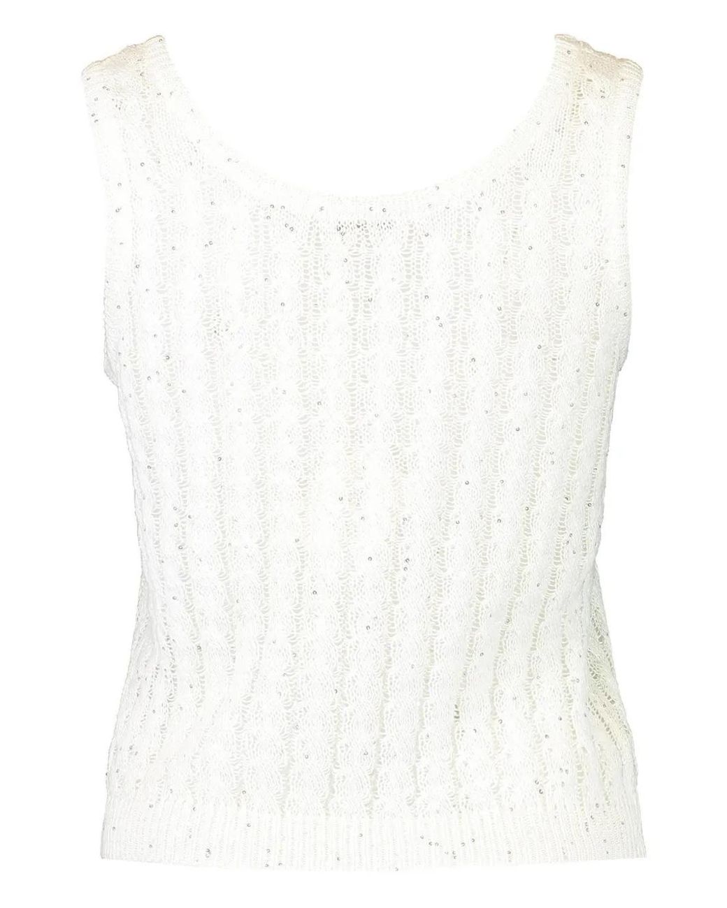 Brunello Cucinelli White Knitted Vest