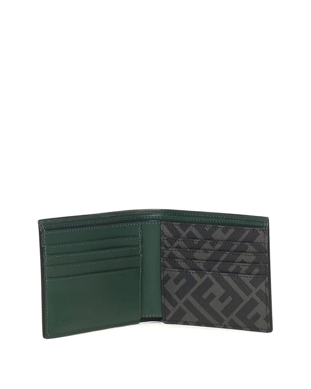 Billetera Cuadrada Con Logo Ff Fendi de hombre de color Green