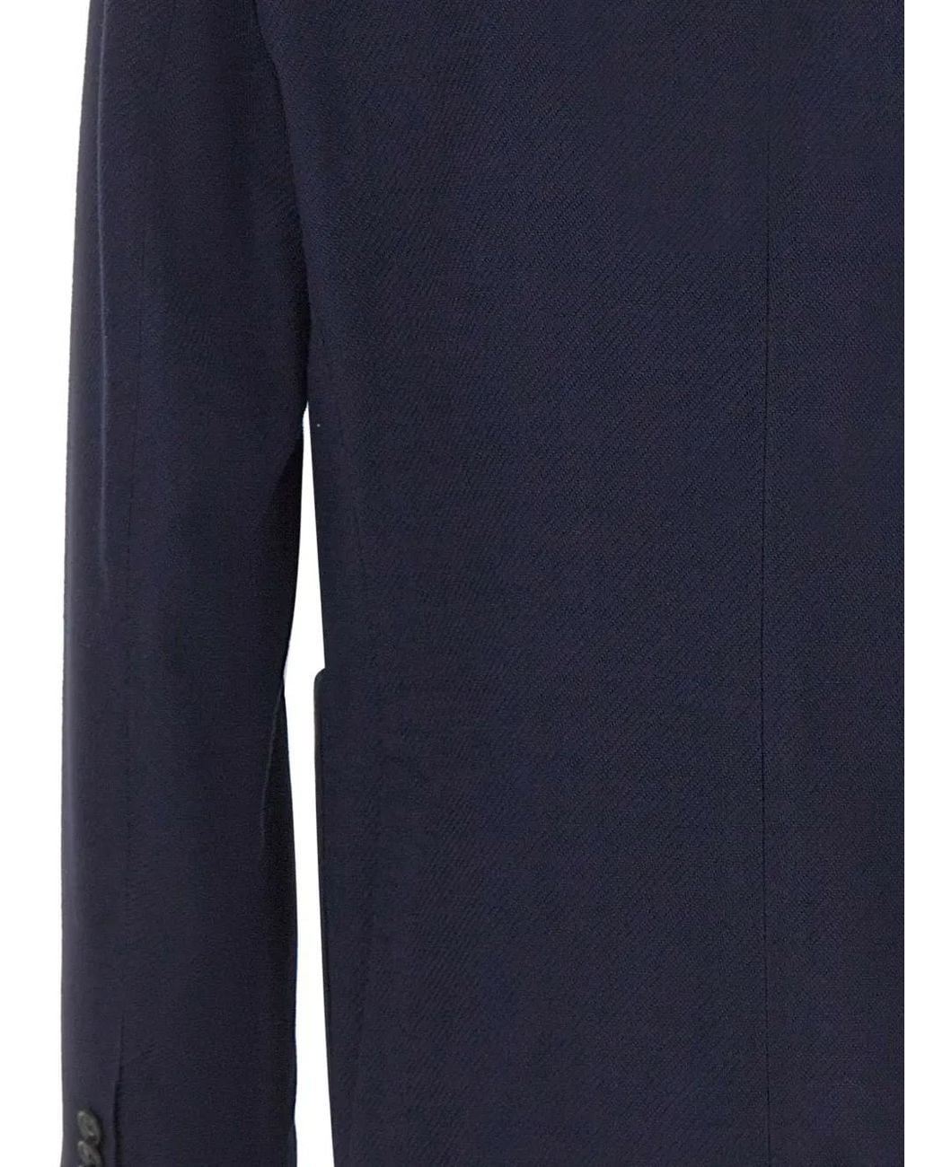 Manuel Ritz Blue Lapel-Pin Blazer for men
