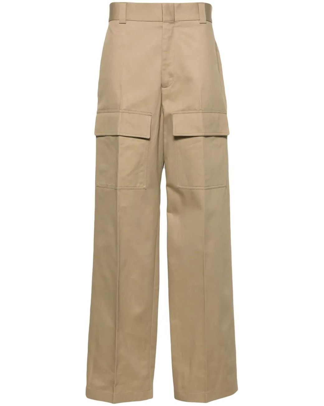 Gucci Katoenen Cargo Broek Met Wijde Pijpen in het Natural voor heren