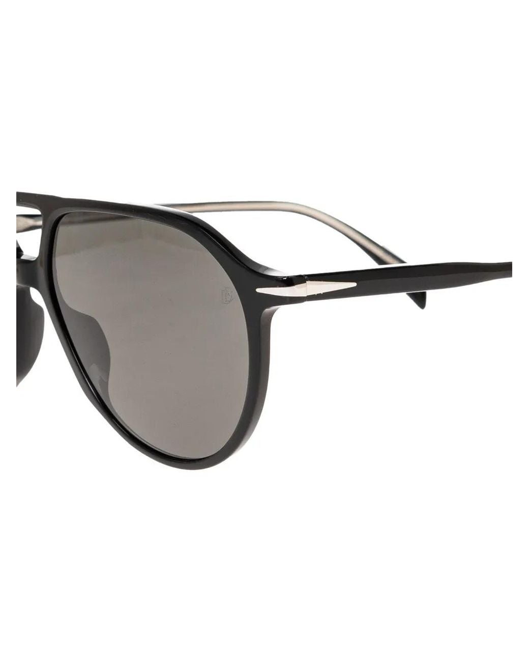 David Beckham Gray Pilot-Frame Sunglasses for men
