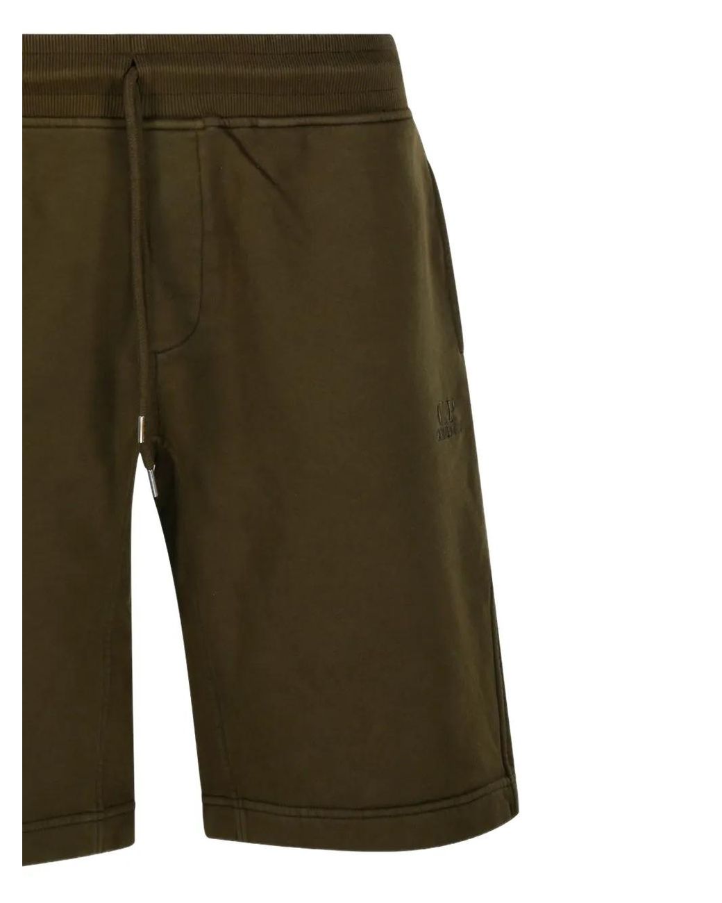C P Company Green Elasticated-Waist Shorts for men