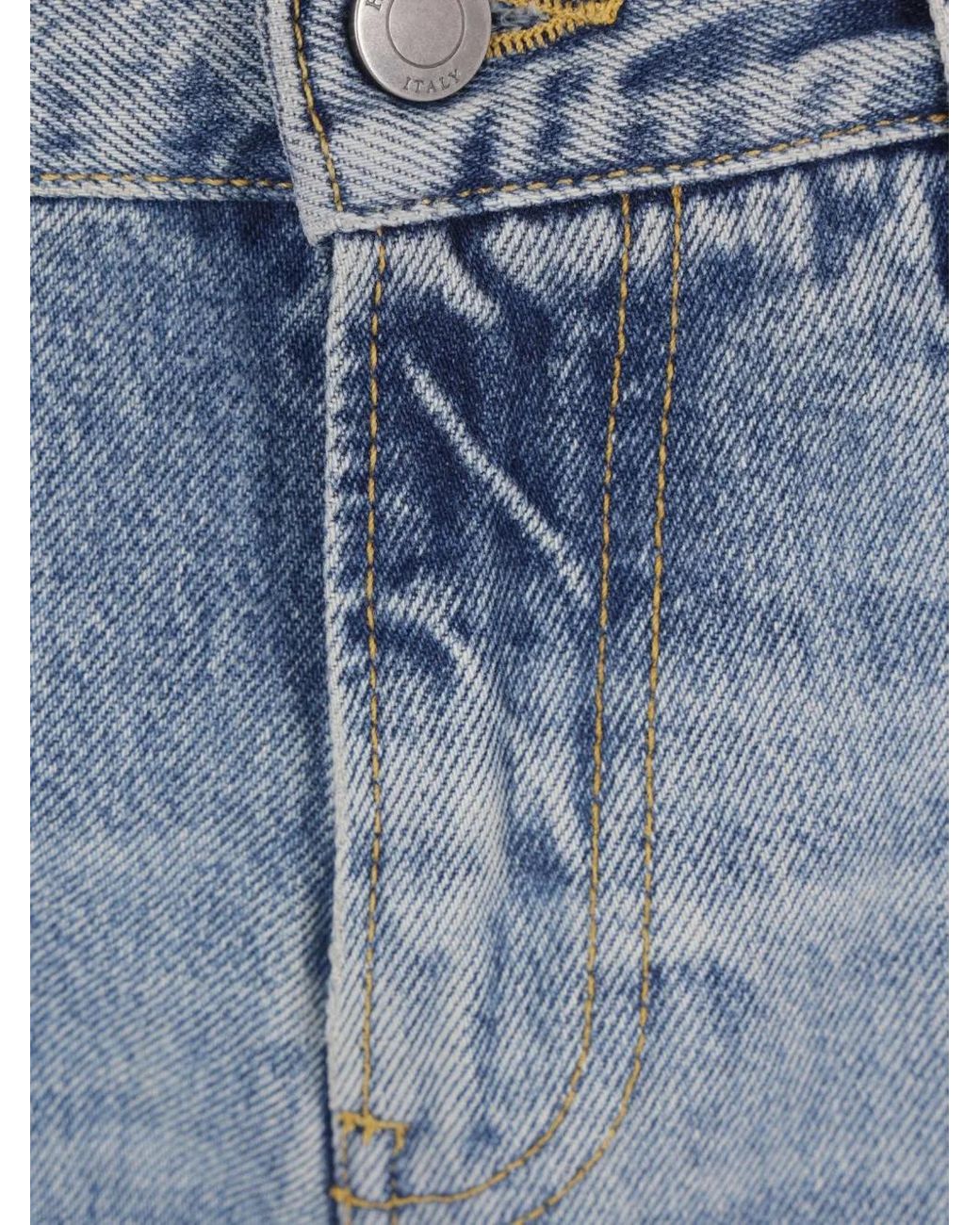 Haikure Blue Cotton Five-Pocket Jeans
