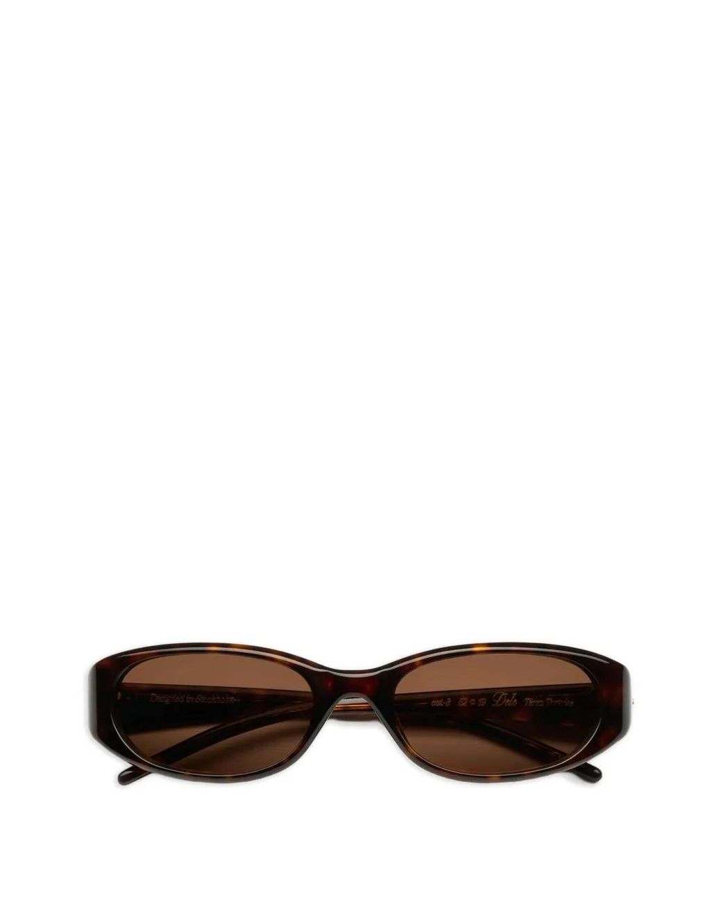 Chimi Brown Dele Oval-Frame Sunglasses
