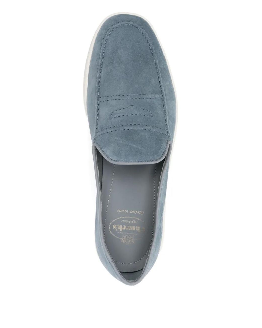 Church's Blue Suede Penny Loafers for men