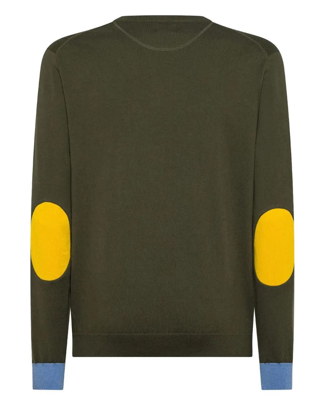 Sun 68 Green Elbow-Patch Sweater for men