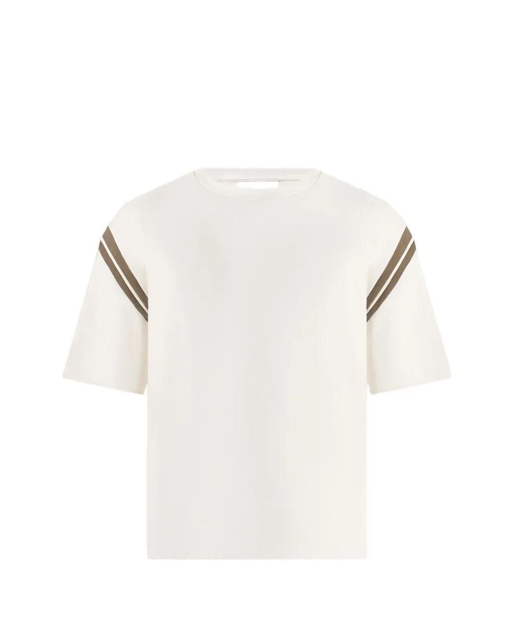 Manière De Voir Natural Georges Varsity Cotton T-Shirt for men