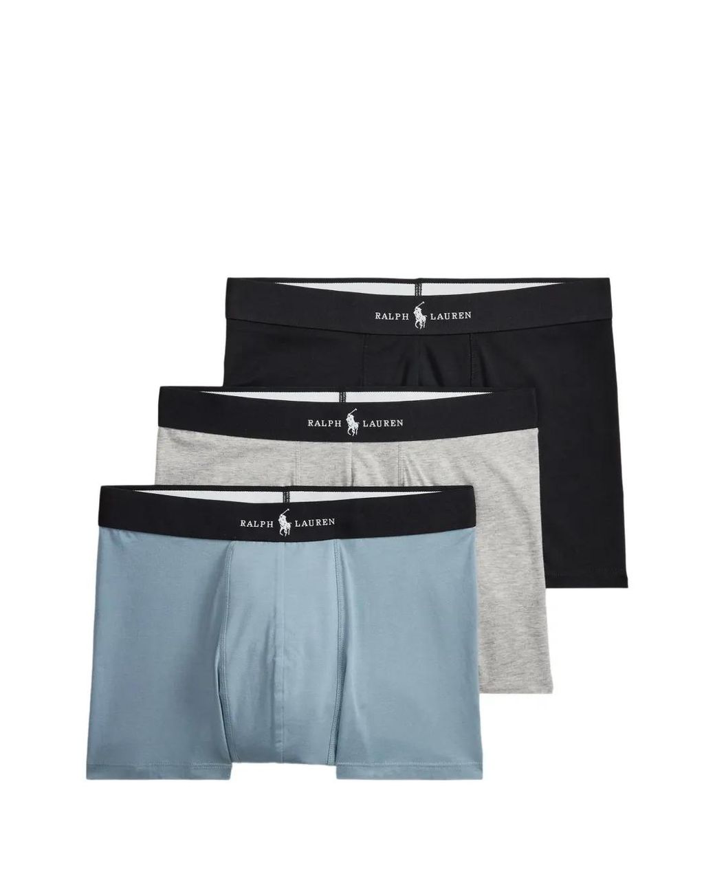 Polo Ralph Lauren Black 3 Pack Pony-Motif Trunks for men
