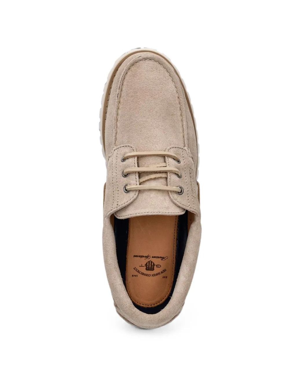 Gant Natural Tratton Suede Boat Shoes for men