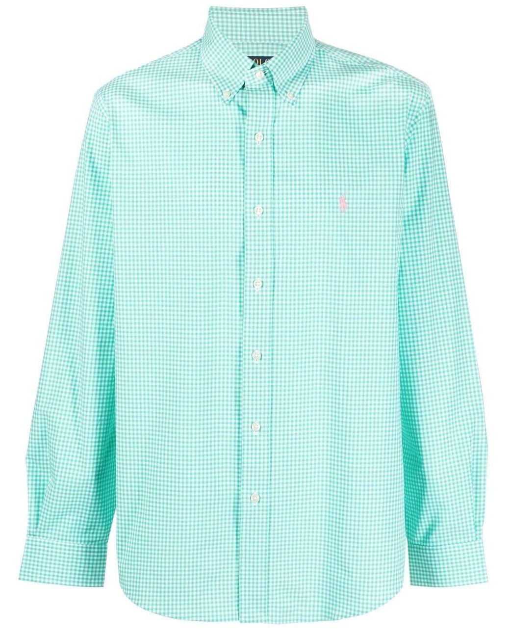 Polo Ralph Lauren Polo Pony Grid-check Shirt in Blue for Men | Lyst