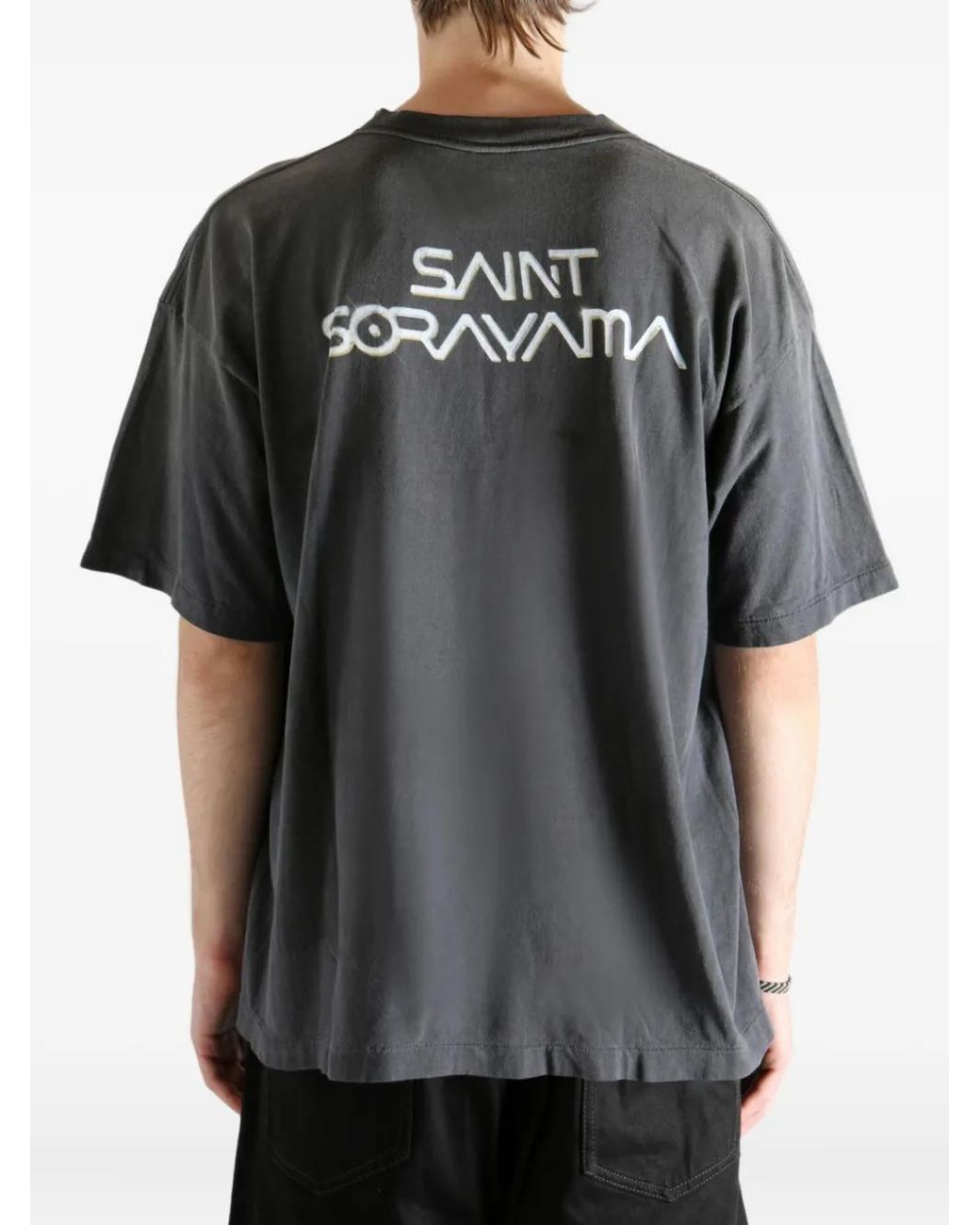 SAINT Mxxxxxx Black Graphic T-Shirt for men