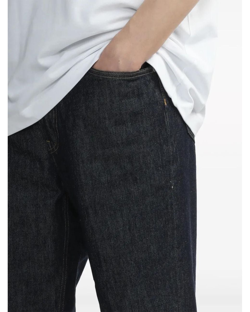 Auralee Blue Hard Twist Denim 5-Pocket Jeans for men