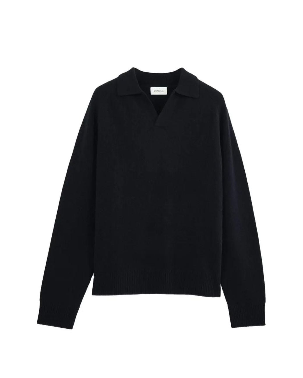Diana Studio Black Open-Collar Sweater for men