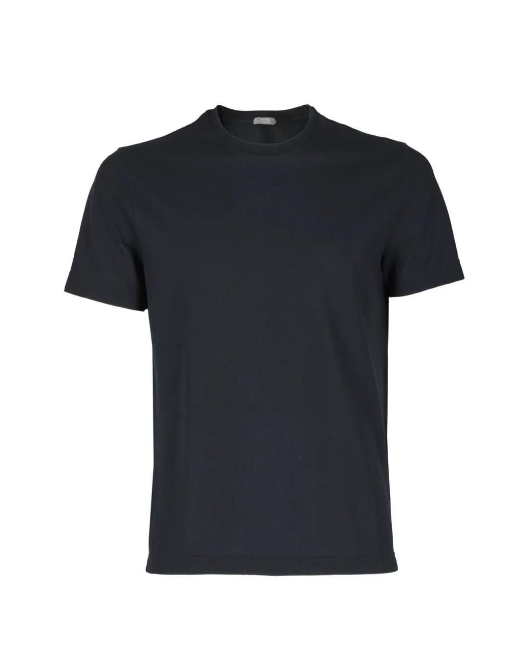 Zanone Black Crew-Neck T-Shirt for men