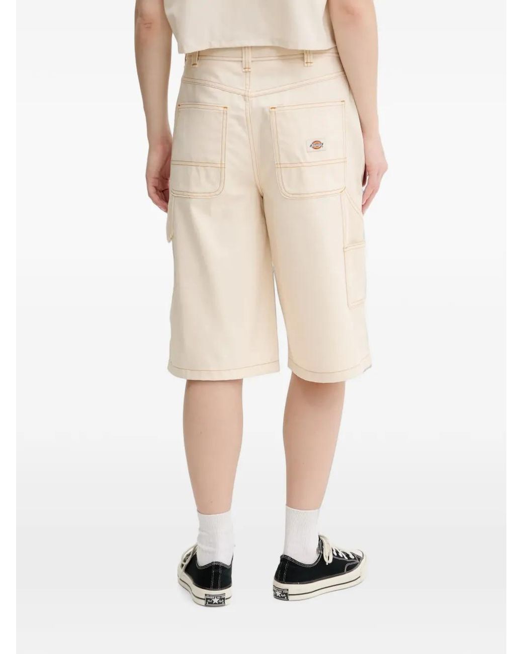 Dickies Natural Contrast-Stitch Carpenter Shorts