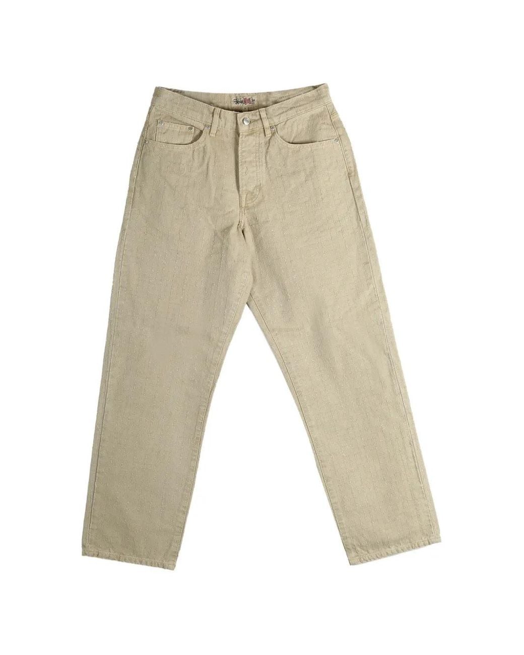 Stussy White Slim Trousers for men