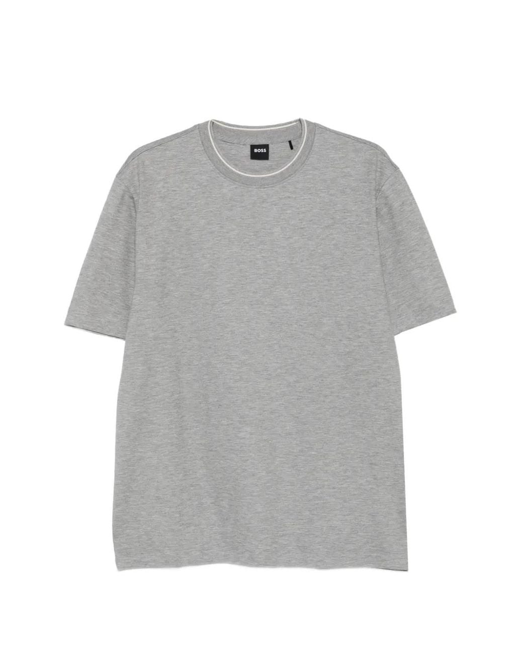 Boss Gray Crew-Neck T-Shirt for men