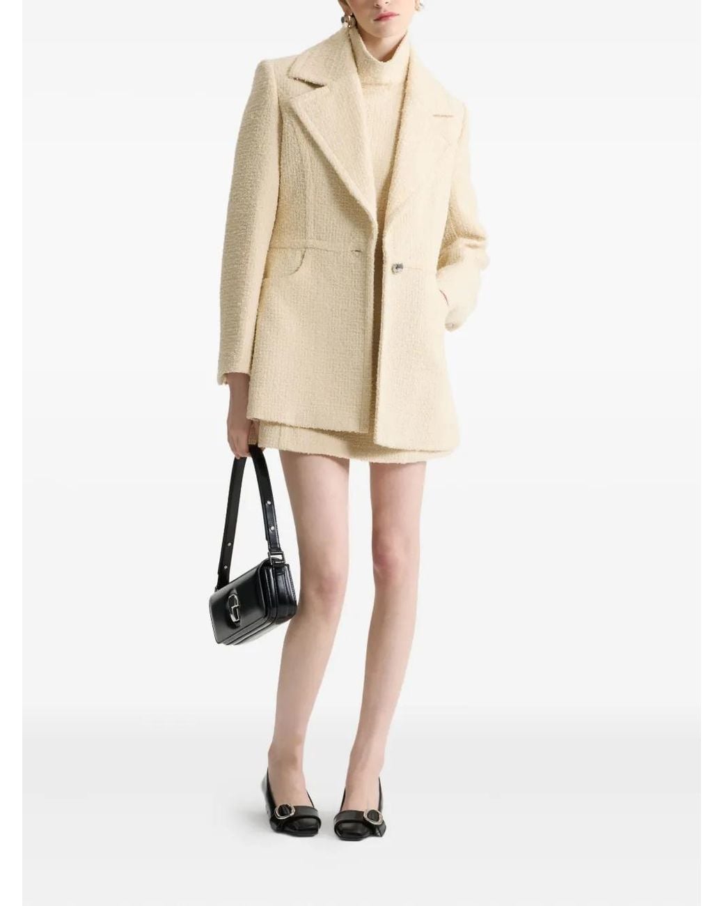 Patou Natural Single-Breasted Tweed Jacket
