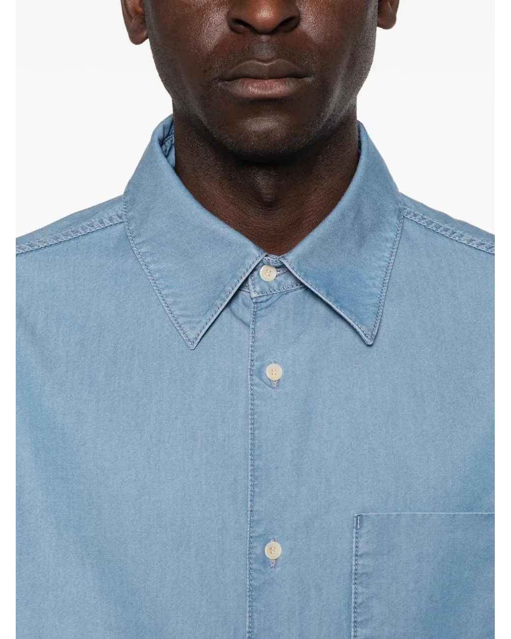 Camisa De Manga Corta Sandro de hombre de color Blue