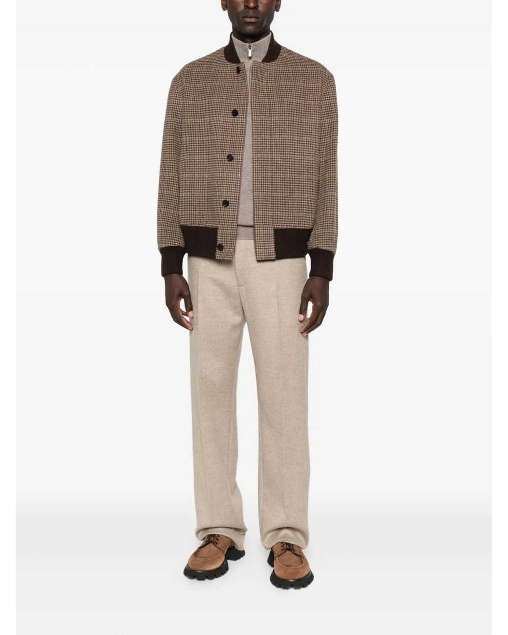Bompard Brown Zip-Fastening Sweater for men