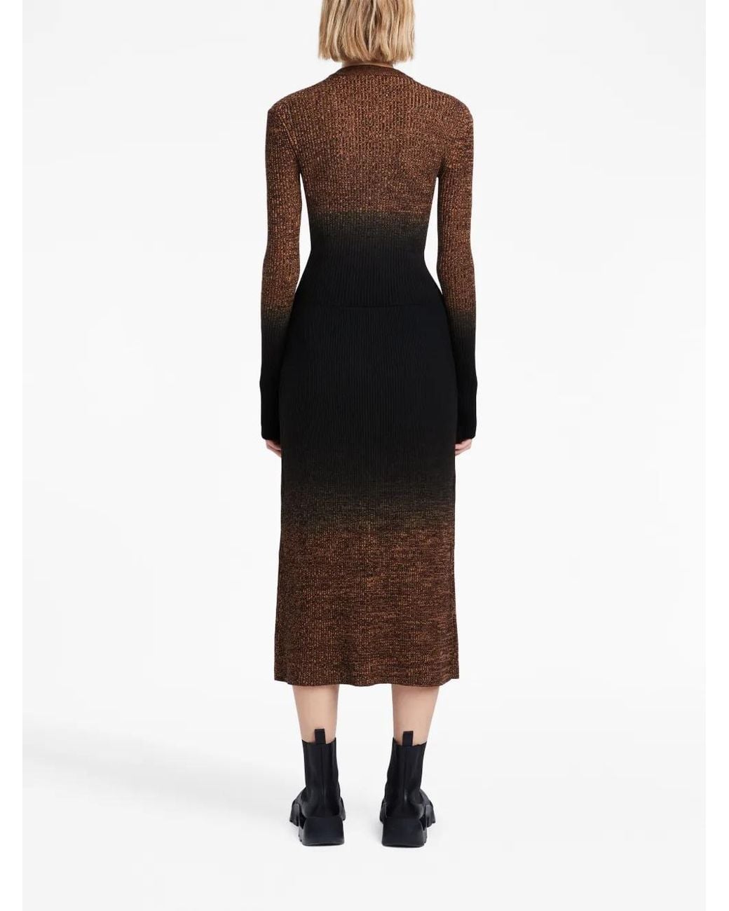Proenza Schouler Brown Marl Gradient-Effect Skirt