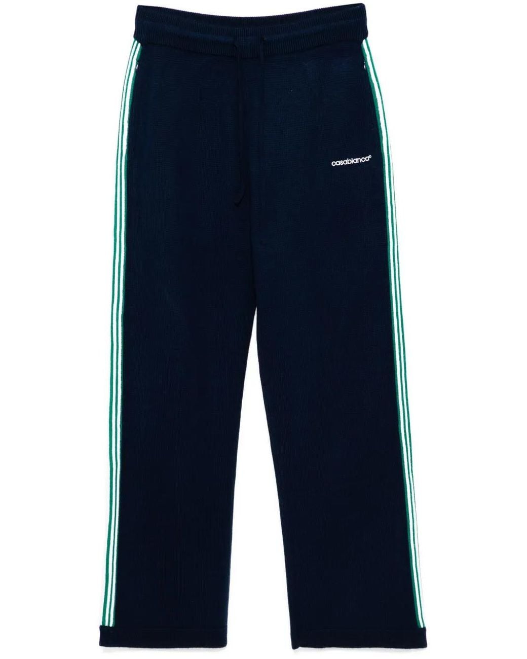 Casablanca Blue Embroidered Logo Pants for men