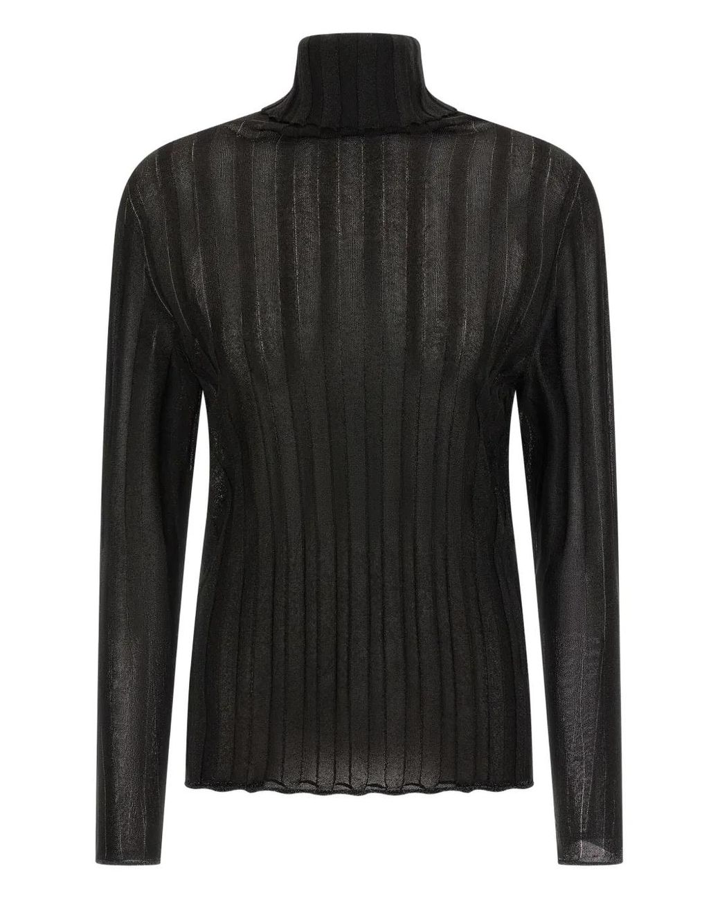 Fabiana Filippi Black Ribbed Lurex Sweater