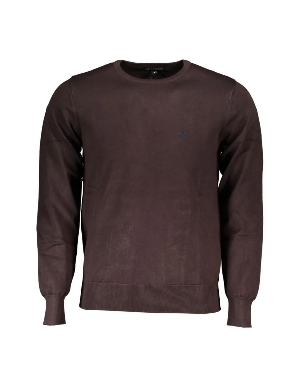 U.S. Grand Brown Merino Wool Crew-Neck Sweater for men