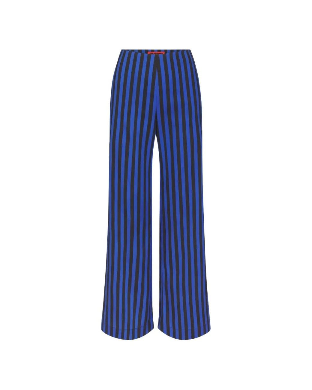Simon Miller Blue Pia Striped Poplin Trousers