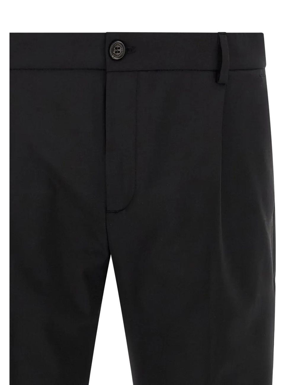 Department 5 Black Pleated Wool-Blend Trousers for men