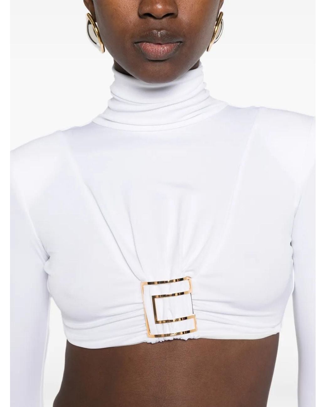 Elisabetta Franchi White Bodysuit