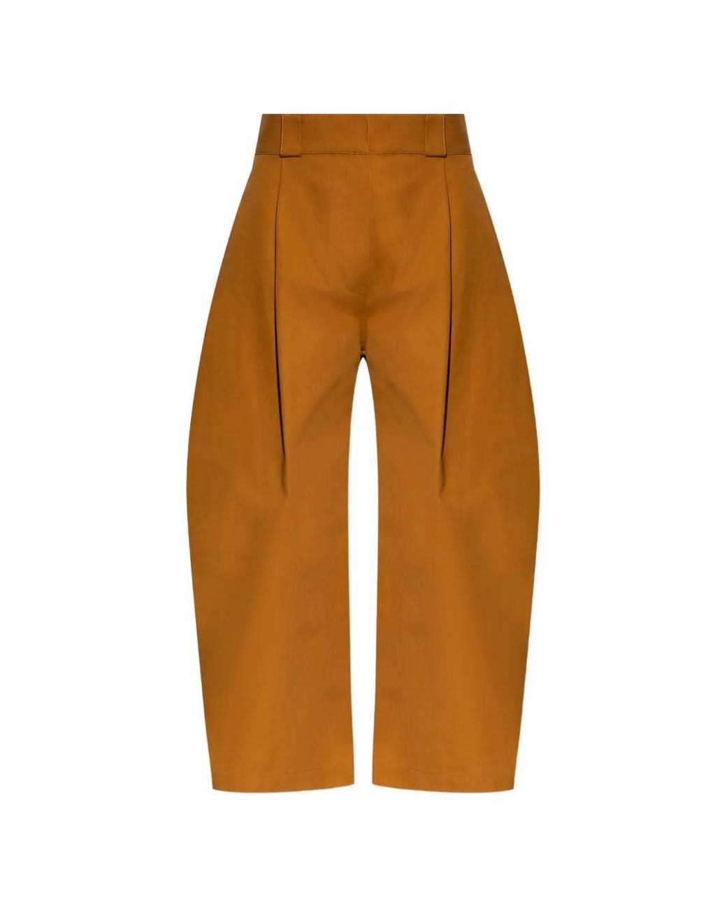 Balenciaga White Pleated Wide-Leg Trousers