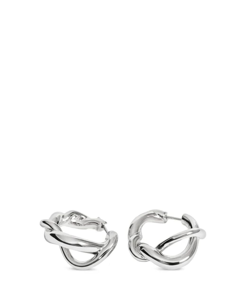 Monica Vinader White Ochre Twisted Hoop Earrings