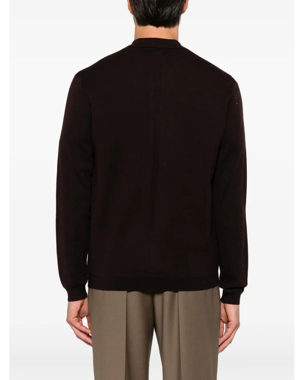 Low Brand Black Polo En Laine for men